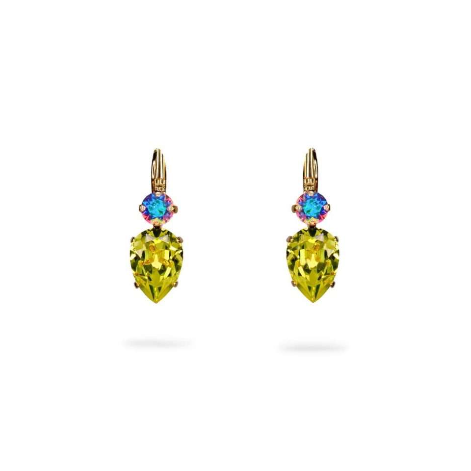 Illuminate your style with The Serpentelle Earrings from our PARADOX Collection. Featuring teardrop-shaped SWAROVSKI CRYSTALS© in Citrine and Crystal, these earrings exude radiant elegance. Crafted with nickel-free materials for comfort, they offer captivating sparkle and timeless beauty.